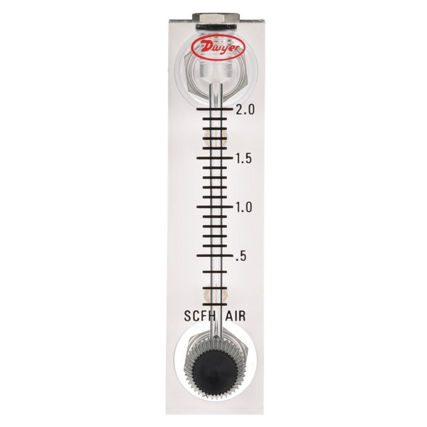 Dwyer Instruments Flowmeter, 011 Scfh Air VFA-1-SSV